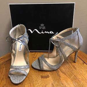 Nina Women's Cherie dress Pump Sandals - Steel Luna- NEW in BOX FAST SHIPPING!